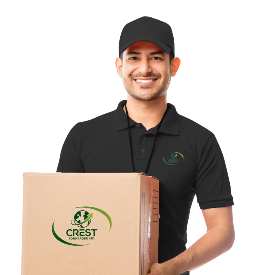 Delivery guy holding a package